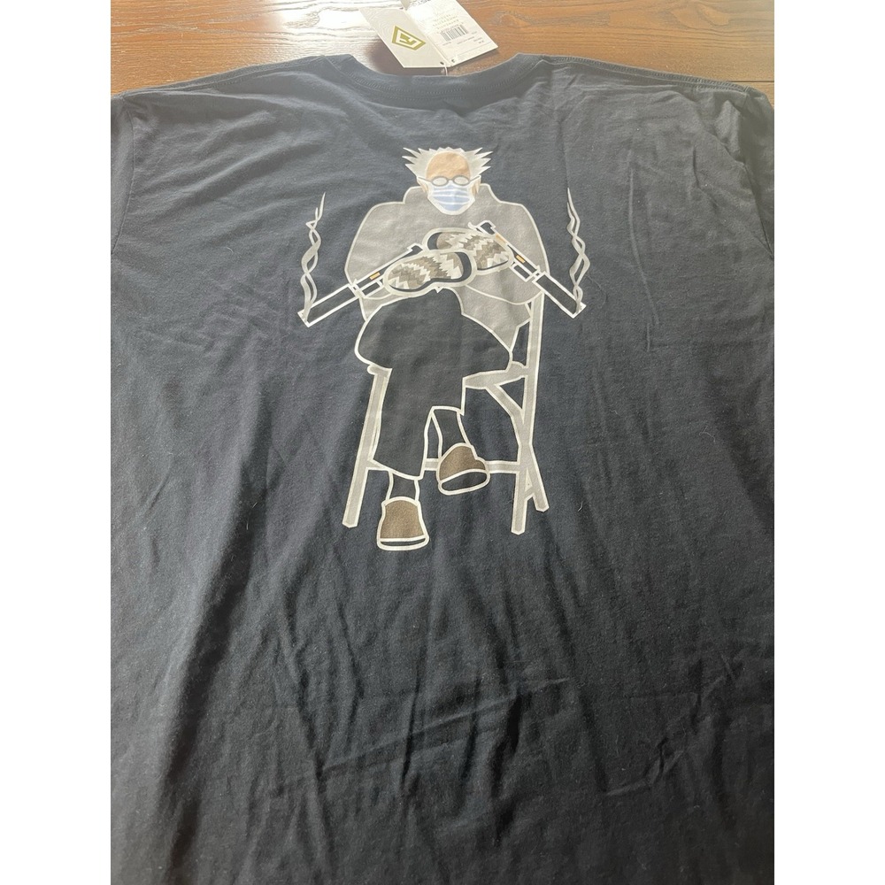 NEW First Tactical Mens Black Graphic TShirt Bernie 2.0 Size 2XL NWT